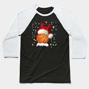 Basketball Ball Christmas Basketball Player Xmas Party Gift for Basketball Lover Baseball T-Shirt